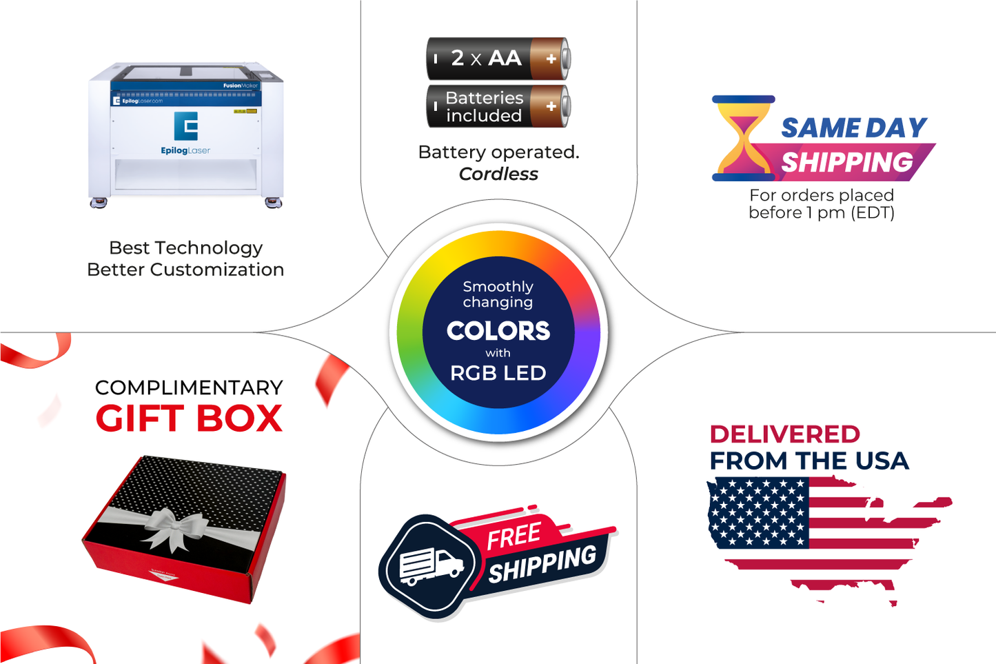 Photo Engraved 3D LED Lamp | Custom Photo | Small