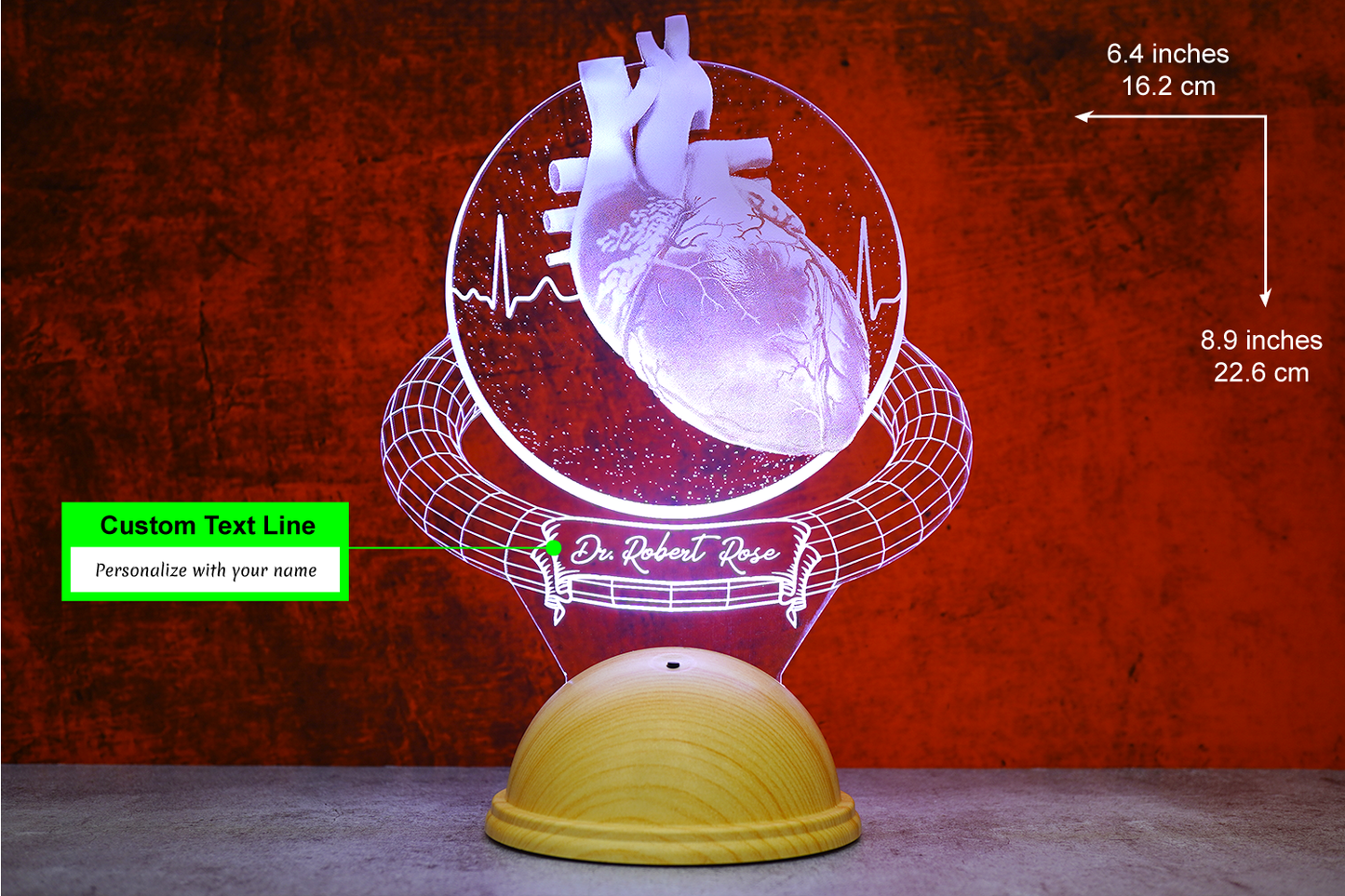 Illuminate Passion with the 3D Heart Organ Lamp