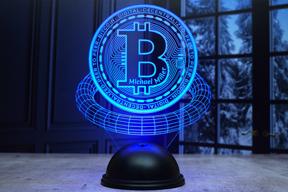 Crypto themed 3D Led Lamp