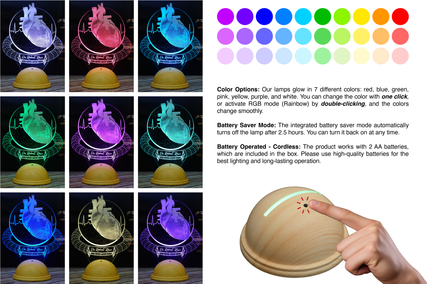 Illuminate Passion with the 3D Heart Organ Lamp