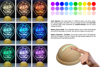 Halloween Personalized 3D LED Lamp