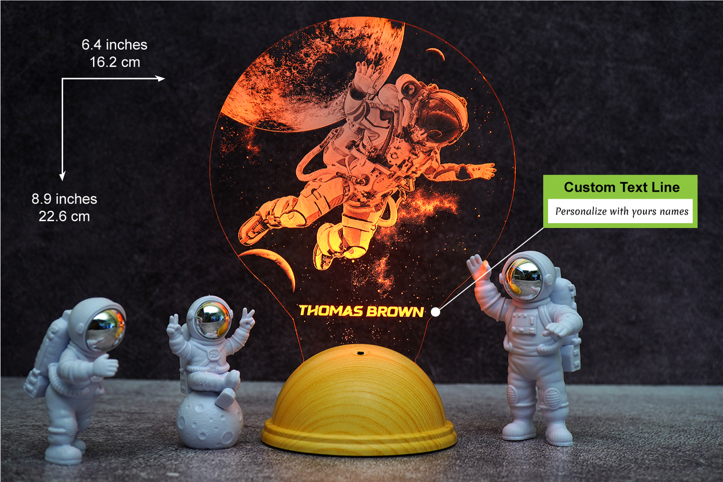 Astronaut Personalized 3D LED Lamp