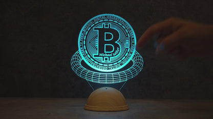 Crypto themed 3D Led Lamp